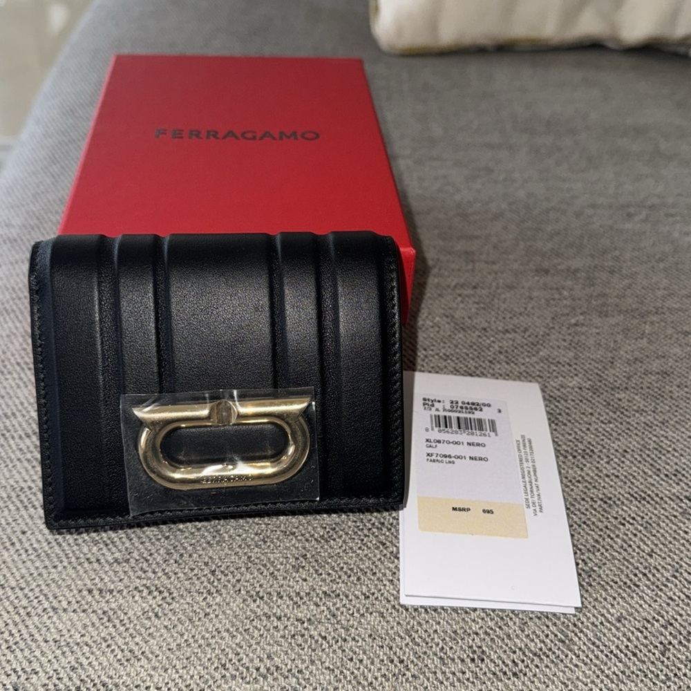 NEW Black Ferragamo wallet